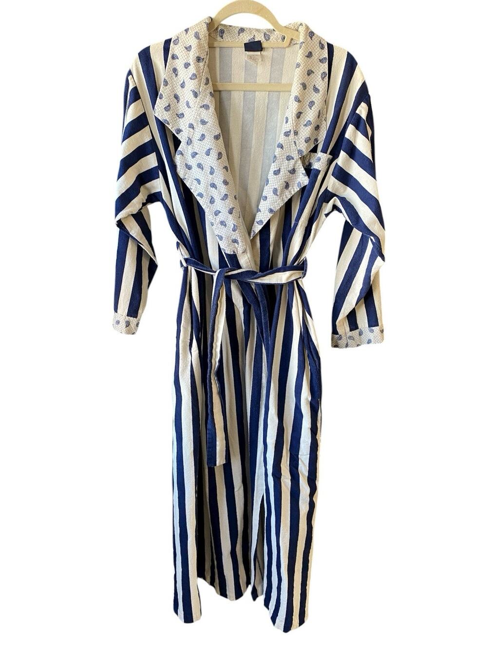 Vintage 80's Lands End Robe Womens Size Small Classic Cozy Sleep Loungewear